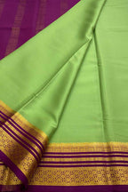 Green Handloom Mysore Pure Crepe Silk Saree