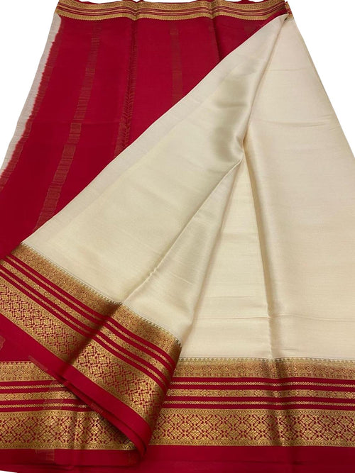 Pastel Handloom Mysore Pure Crepe Silk Saree