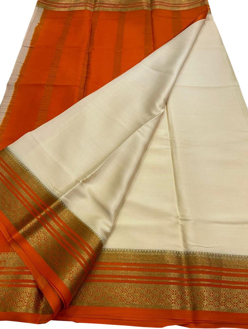 Pastel Handloom Mysore Pure Crepe Silk Saree