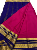 Pink Handloom Mysore Pure Crepe Silk Saree
