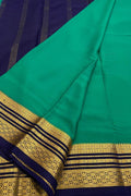 Green Handloom Mysore Pure Crepe Silk Saree