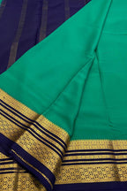 Green Handloom Mysore Pure Crepe Silk Saree