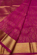 Pink Handloom Mysore Pure Crepe Silk Saree