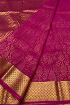 Pink Handloom Mysore Pure Crepe Silk Saree