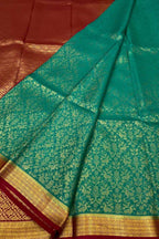 Green Handloom Mysore Pure Crepe Silk Saree