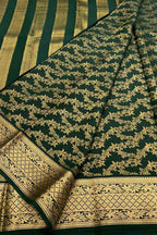 Green Handloom Mysore Pure Crepe Silk Saree
