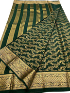 Green Handloom Mysore Pure Crepe Silk Saree