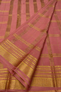 Pink Mysore Pure Crepe Silk Saree — Handloom Silk, Bridal Trousseau