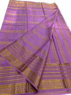 Purple Mysore Pure Crepe Silk Saree — Handloom Silk, Heritage & Festive