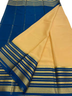 Pastel Mysore Pure Crepe Silk Saree — Handloom, Everyday Elegance