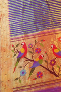 Exquisite Purple Paithani Silk Saree with Muniya Border - Luxurion World