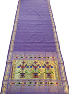 Exquisite Purple Paithani Handloom Cotton Saree - Luxurion World