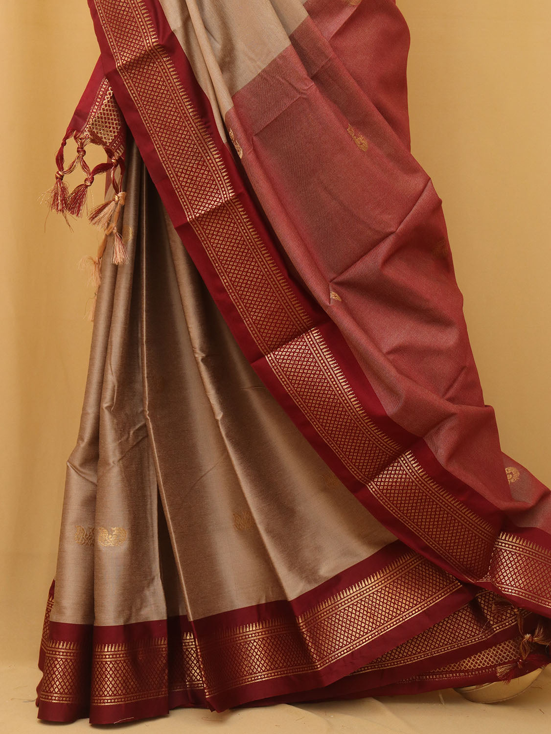 Pastel Paithani Cotton Silk Saree - Luxurion World
