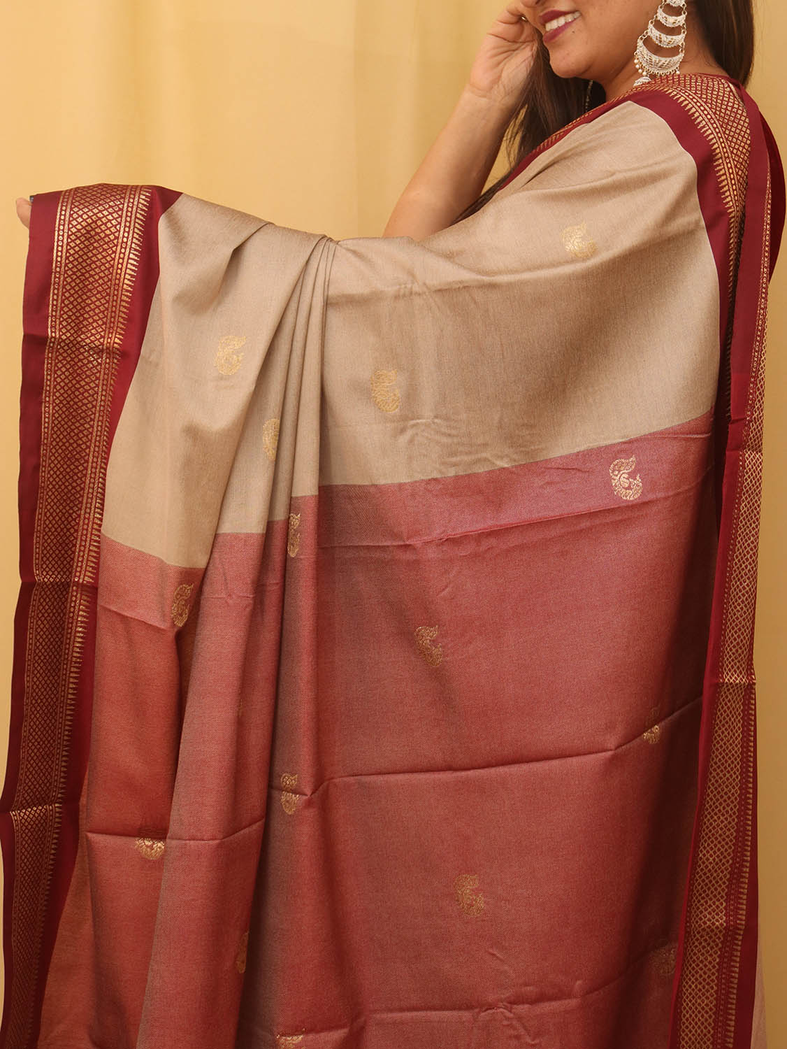 Pastel Paithani Cotton Silk Saree - Luxurion World