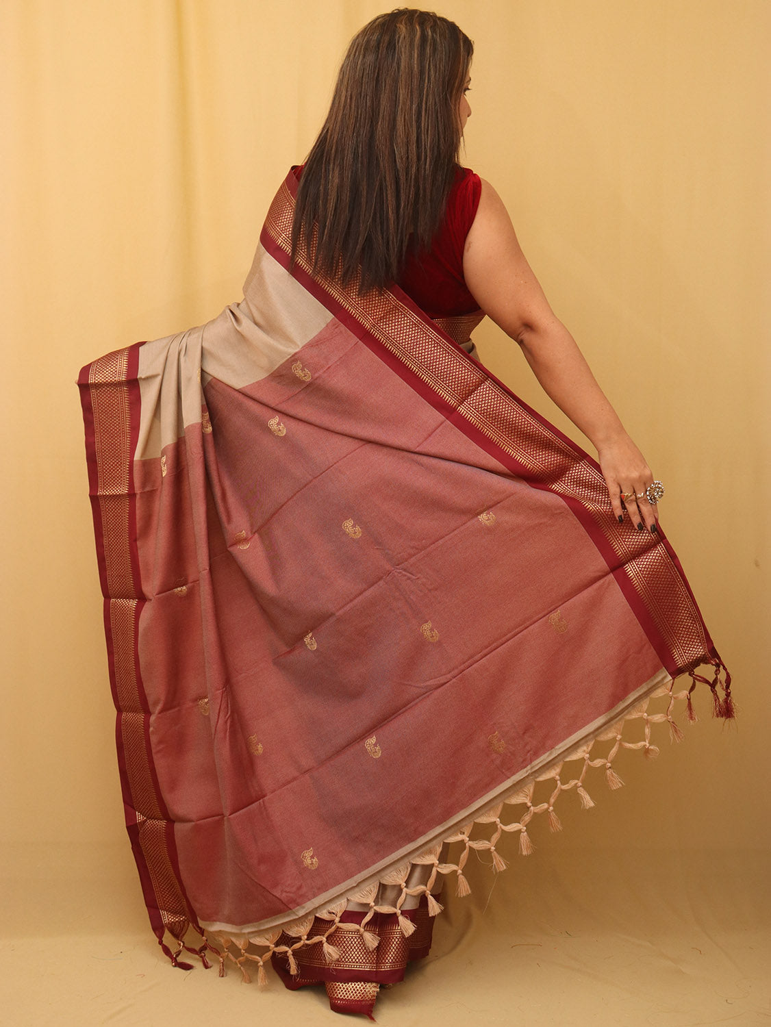 Pastel Paithani Cotton Silk Saree - Luxurion World