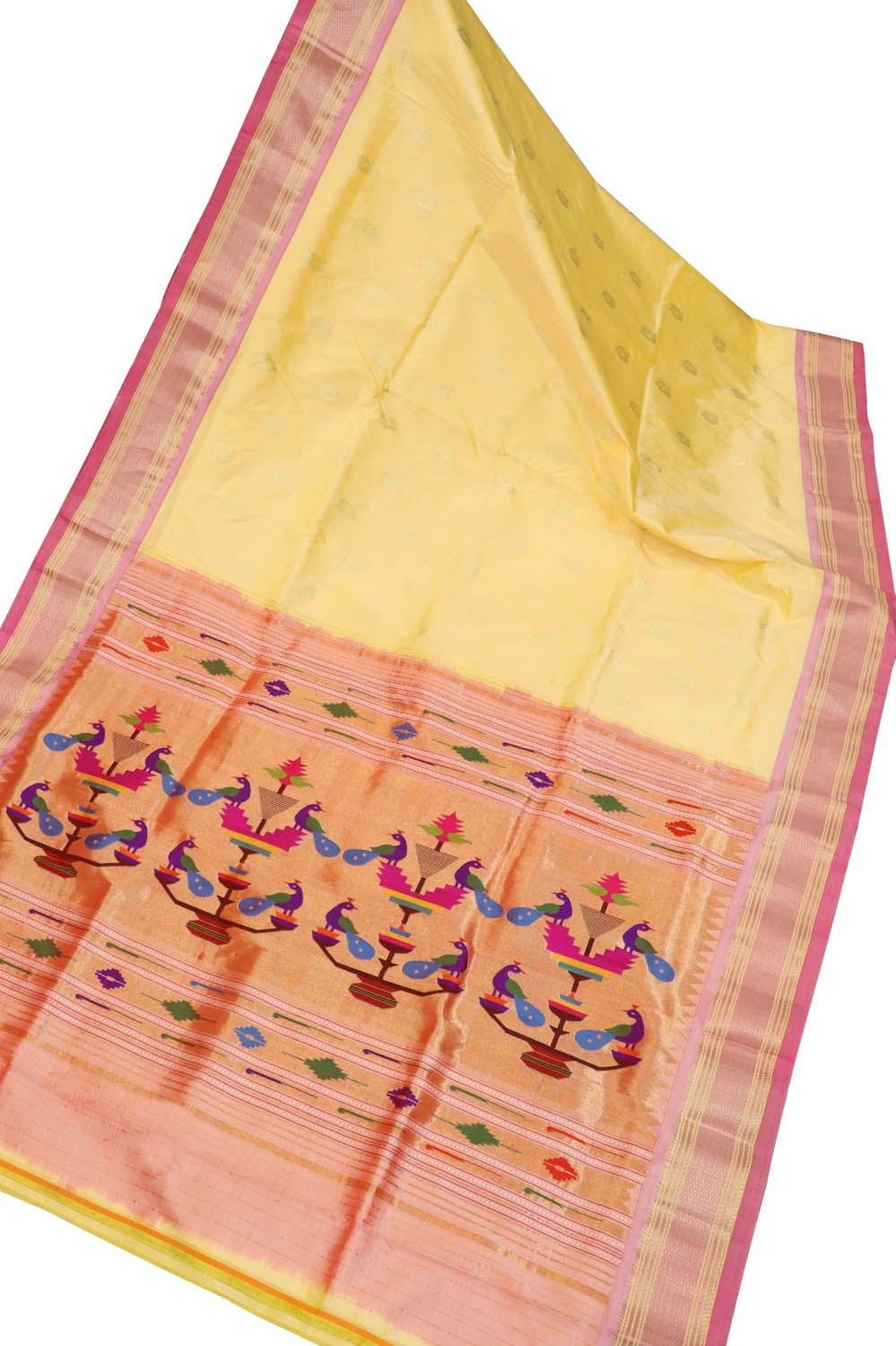 Yellow Paithani Silk Saree: Timeless Elegance - Luxurion World