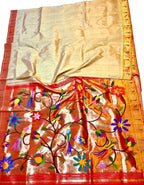 Pastel Paithani Silk Saree with Heavy Border - Luxurion World