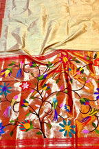 Pastel Paithani Silk Saree with Heavy Border - Luxurion World