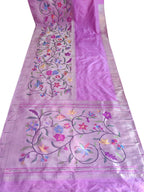Exquisite Pink Paithani Silk Saree with Heavy Border - Luxurion World