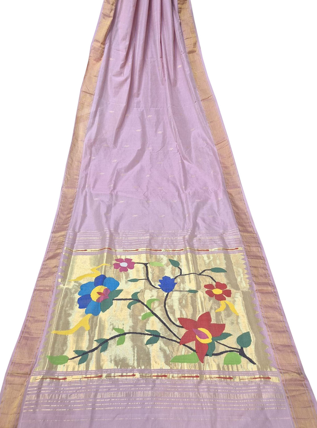 Stunning Purple Paithani Handloom Saree - Luxurion World