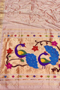 Pure Silk Pink Paithani Handloom Saree: Traditional Elegance - Luxurion World