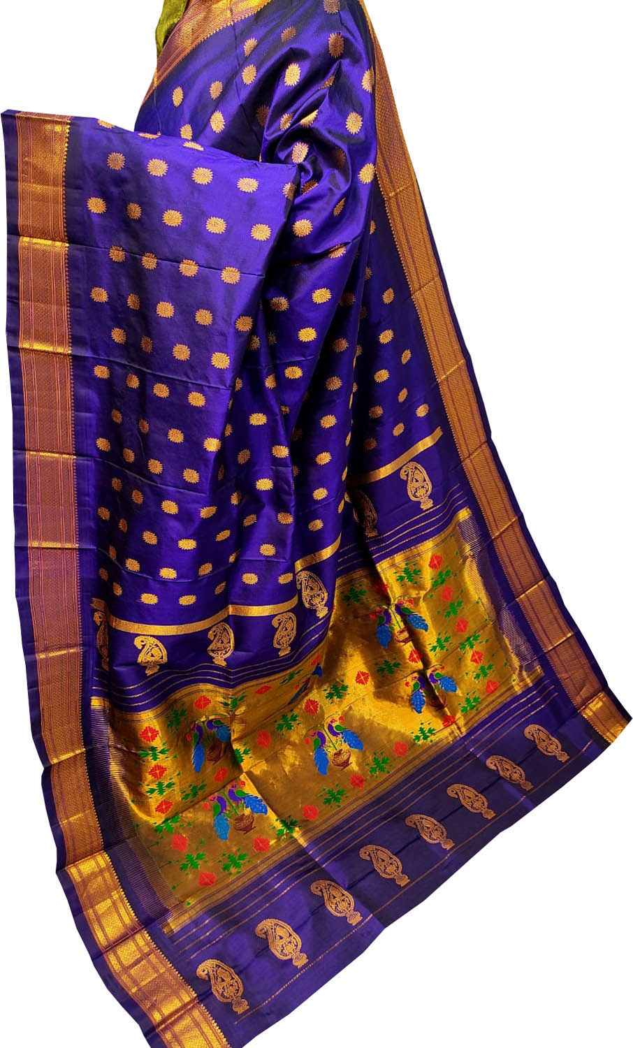 Exquisite Purple Handloom Paithani Pure Silk Saree - Perfect for Any Occasion! - Luxurion World