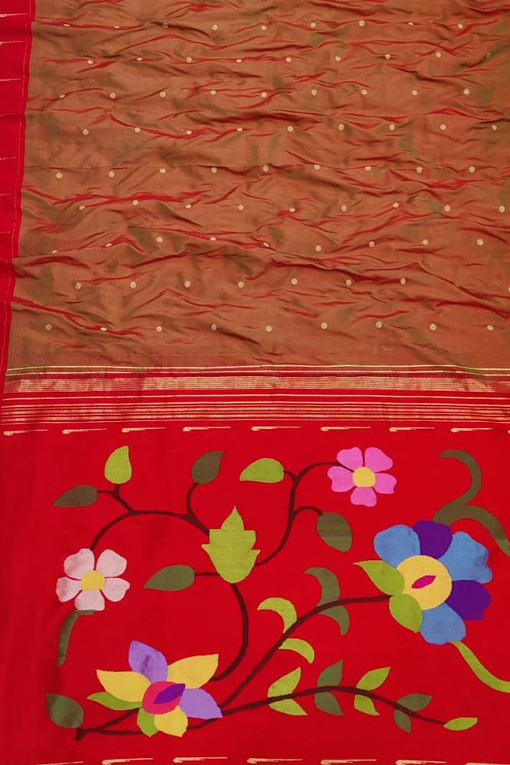 Elegant Maroon Paithani Silk Saree with Muniya Border - Luxurion World