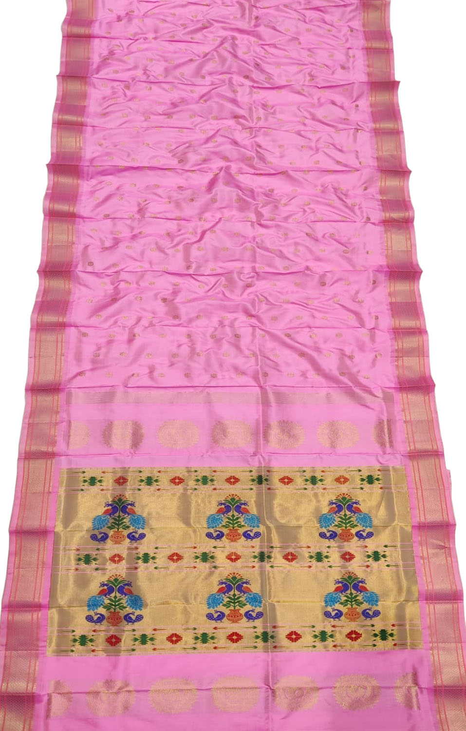 Exquisite Pink Paithani Handloom Silk Saree - Luxurion World