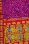 Exquisite Purple Paithani Silk Saree Handloomed - Luxurion World