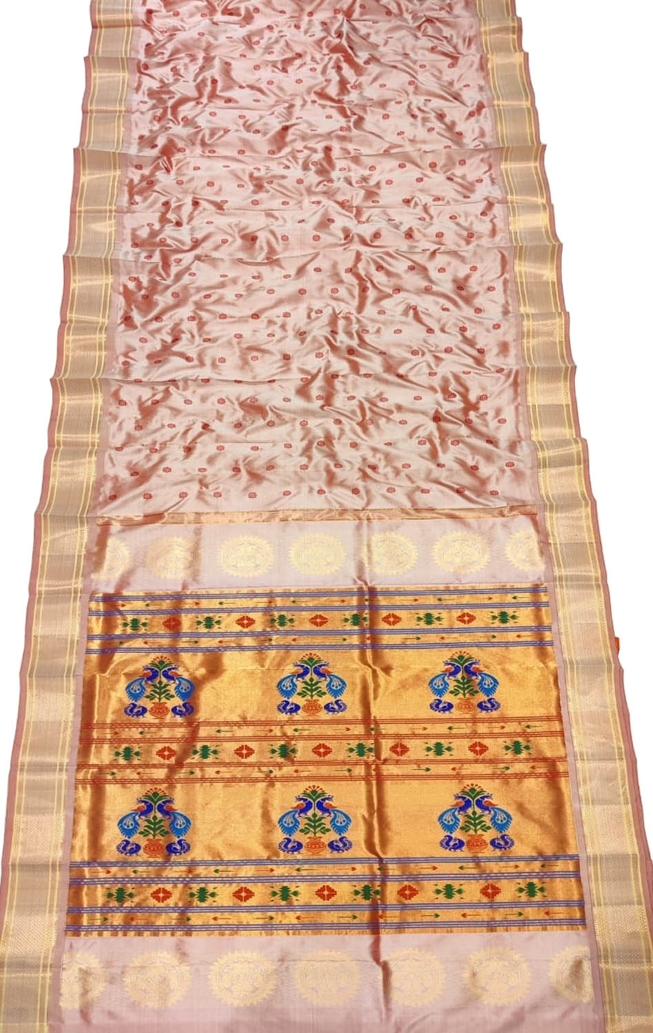 Exquisite Pink Paithani Handloom Silk Saree - Luxurion World