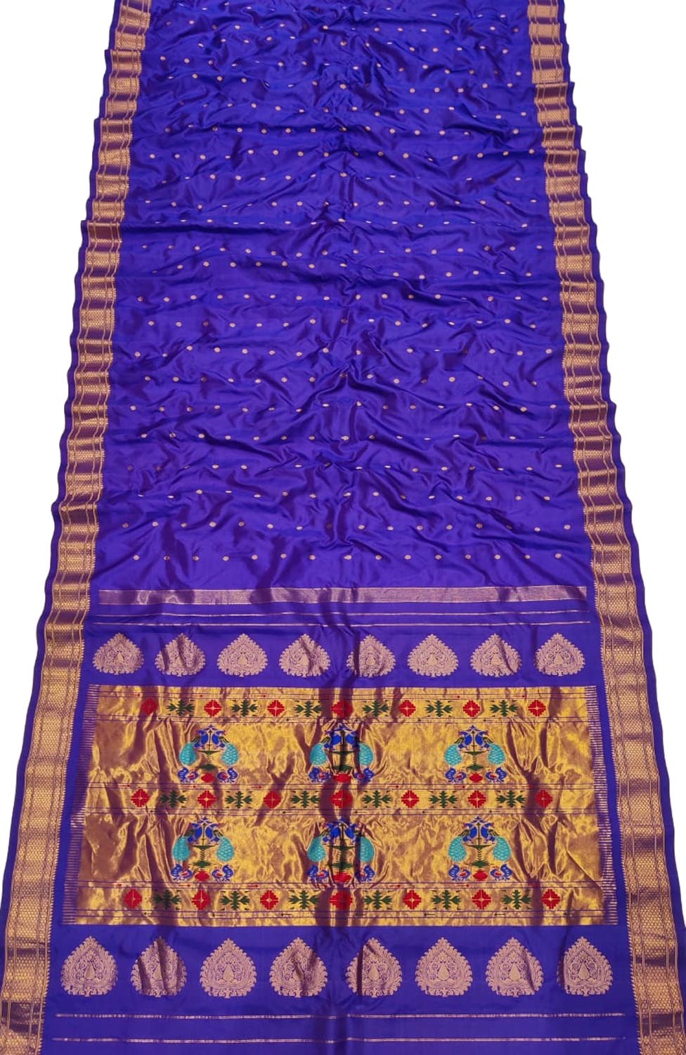 Exquisite Blue Paithani Handloom Silk Saree - Luxurion World