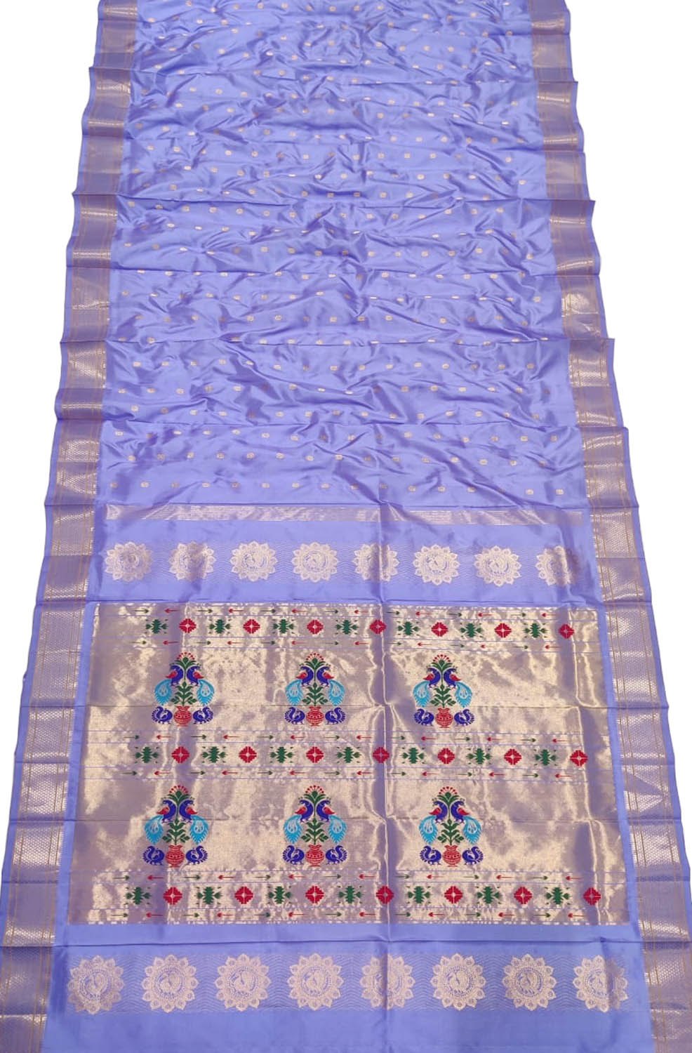 Exquisite Purple Paithani Handloom Silk Saree - Luxurion World