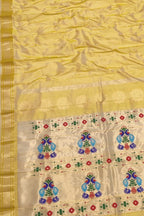 Yellow Paithani Handloom Silk Saree: Pure Elegance - Luxurion World