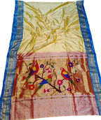 Yellow Paithani Handloom Pure Silk Saree: Pure Elegance - Luxurion World