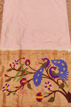 Exquisite Pink Paithani Silk Saree with Muniya Border - Luxurion World