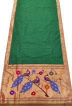 Green Paithani Handloom Pure Silk Saree - Luxurion World