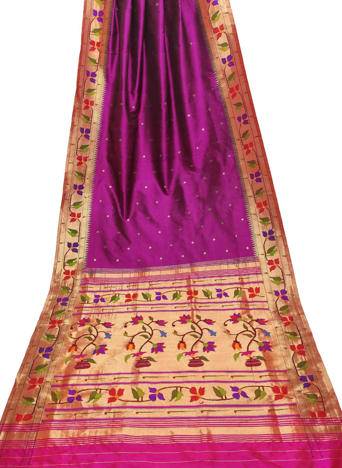 Elegant Purple Paithani Handloom Silk Saree: A Timeless Classic - Luxurion World