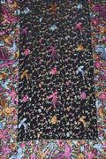 Black Hand Embroidered Pure Crepe Parsi Gara Work Saree - Luxurion World