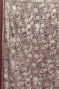 Elegant Maroon Hand Embroidered Parsi Gara Pure Georgette Flower Design Heavy Work Saree - Luxurion World