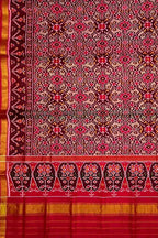 Multicolor Handloom Patola Pure Silk Single Ikat Saree - Luxurion World