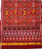 Orange Handloom Semi Patan Patola Silk Saree - Elegant - Luxurion World