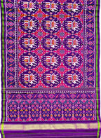 Pink & Purple Handloom Patola Silk Saree - Luxurion World