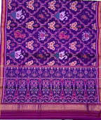 Regal Purple Patola Silk Saree: Handloom Elegance - Luxurion World