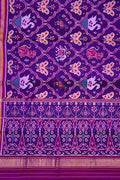 Regal Purple Patola Silk Saree: Handloom Elegance - Luxurion World