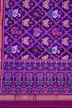 Regal Purple Patola Silk Saree: Handloom Elegance - Luxurion World