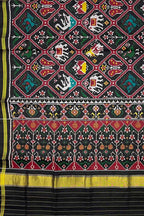 Elegant Black Handloom Patola Silk Saree - Luxurion World