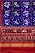 Blue Handloom Semi Patan Patola Silk Saree - Elegant Style - Luxurion World