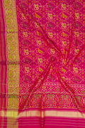 Beautiful Handloom Patola Silk Ikat Saree in Pink - Luxurion World
