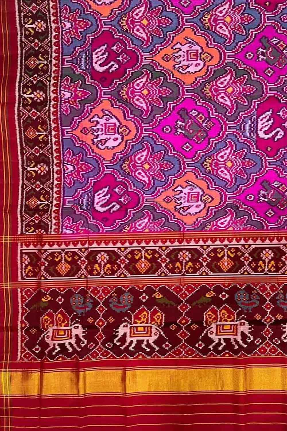 Vibrant Patola Silk Saree: Handloom Beauty - Luxurion World