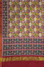 Exquisite Multicolor Patan Patola Double Ikat Handloom Pure Silk Saree - Luxurion World